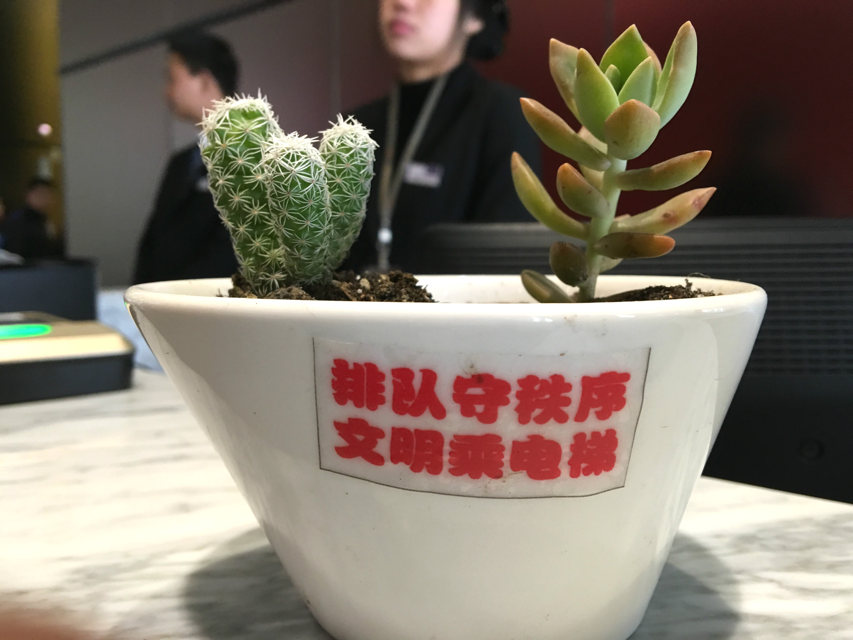 滨江写字楼开展“排队守秩序，文明乘电梯”活动